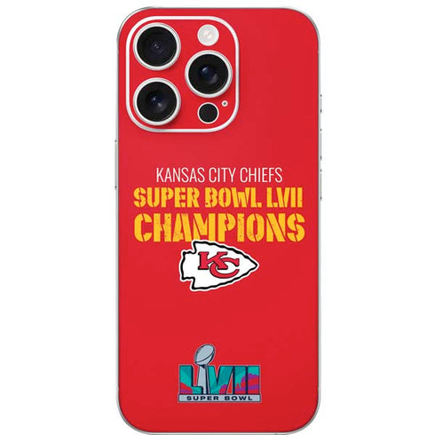 NFL Kansas City Chiefs Super Bowl LVII Champions iPhone 16 Pro Skin